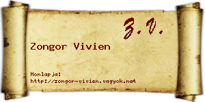 Zongor Vivien névjegykártya